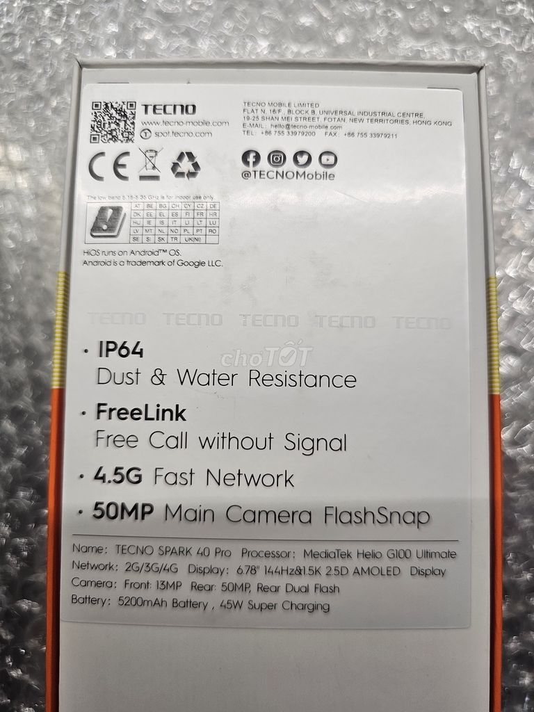 Tecno Spark 40 Pro 8GB/128GB 6.78 inch AMOLED. Mua bán Điện thoại tại Quận 10 Tp Hồ Chí Minh được đăng bởi Bo hình 1