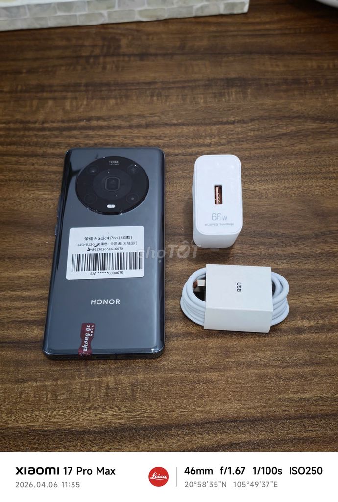 Honor Magic 4 Pro 12/512 sạc 66w có ship COD. Mua bán Điện thoại tại Quận Hoàng Mai Hà Nội được đăng bởi Trần Ngọc Hiếu hình 1