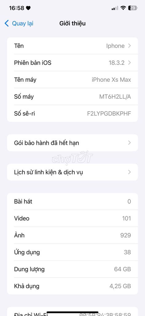 Apple iPhone XS Max 64GB Vàng Gold 100%. Mua bán Điện thoại tại Huyện Củ Chi Tp Hồ Chí Minh được đăng bởi Nguyễn Trường hình 1