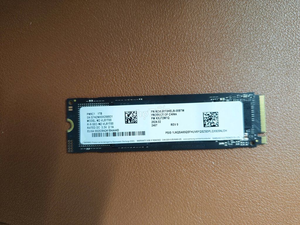 Ổ cứng SSD Samsung 1TB NVMe PCIe Gen4, LikeNew. Mua bán Linh kiện (RAM, Card...) tại Quận Đống Đa Hà Nội được đăng bởi Shop LKMT  hình 1