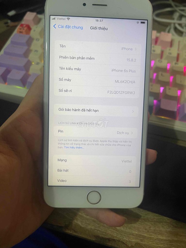Iphone 6S Plus 128Gb bản Quốc tế full vân tay. Mua bán Điện thoại tại Thành phố Thủ Đức Tp Hồ Chí Minh được đăng bởi Nguyễn Đăng Mẫn hình 1