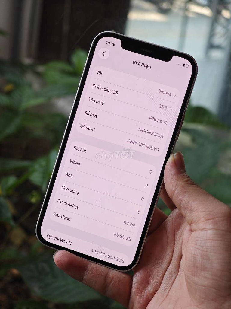 iPhone 12 64GB Trắng Quốc tế. Mua bán Điện thoại tại Quận Cẩm Lệ Đà Nẵng được đăng bởi Nguyễn Văn Linh hình 1