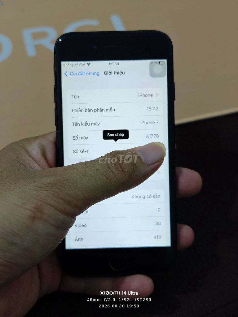 Apple iPhone 7 32GB Đen 83%. Mua bán Điện thoại tại Huyện Việt Yên Bắc Giang được đăng bởi van pham hình 1