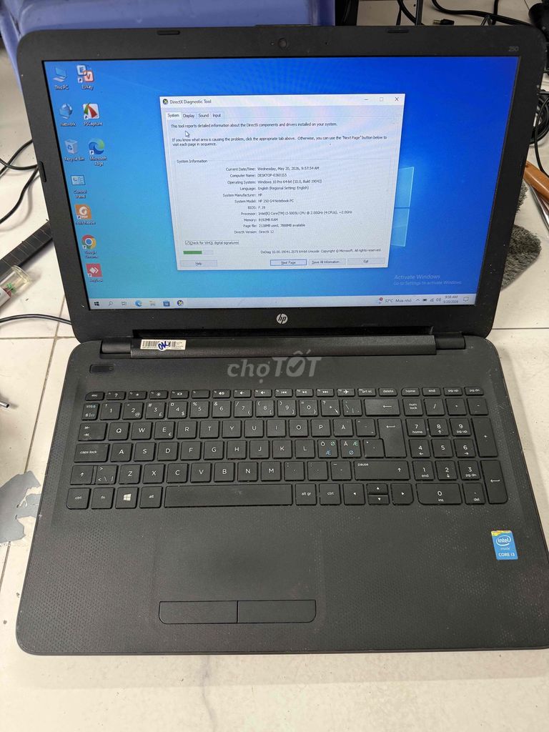 HP 250 G4 i3-5005U 15.6 inch 8GB/128GB. Mua bán Laptop tại Quận 12 Tp Hồ Chí Minh được đăng bởi TH COMPUTER hình 1