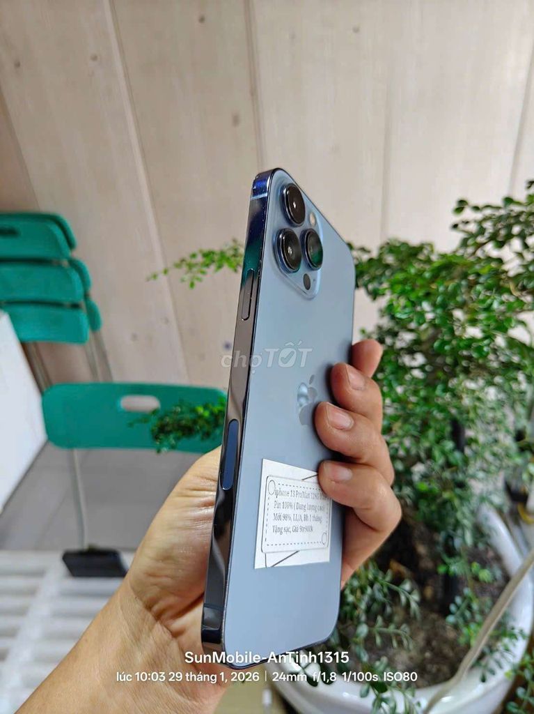iPhone 13 ProMax 128G VN/A Zin Alll (Pin100%). Mua bán Điện thoại tại Huyện Trảng Bàng Tây Ninh được đăng bởi Sun Mobile Shop Điện Thoại Trảng Bàng Tây Ninh 01 hình 1
