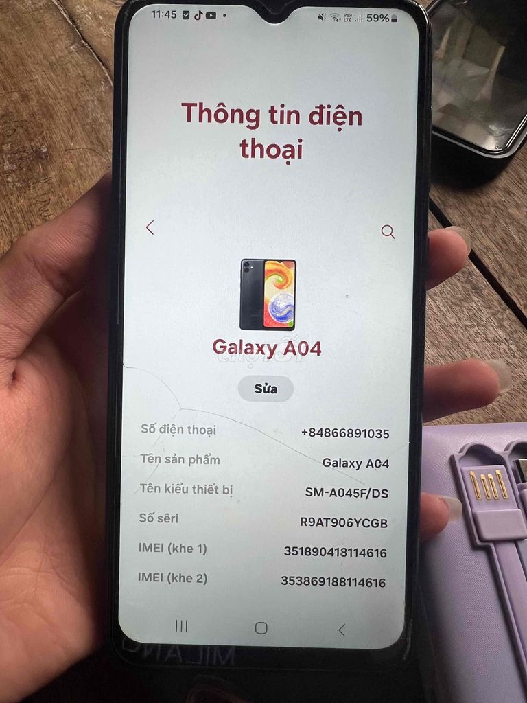 Samsung Galaxy A04,ai mua trả giá mấy thì trả. Mua bán Điện thoại tại Huyện Yên Thành Nghệ An được đăng bởi Võ Duy Bảo hình 1