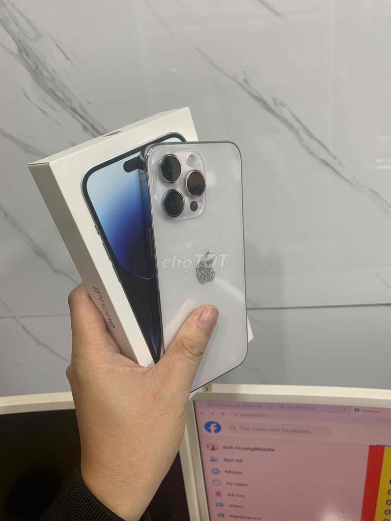 iphone 14promax zin keng áp liknew fullbox trắng