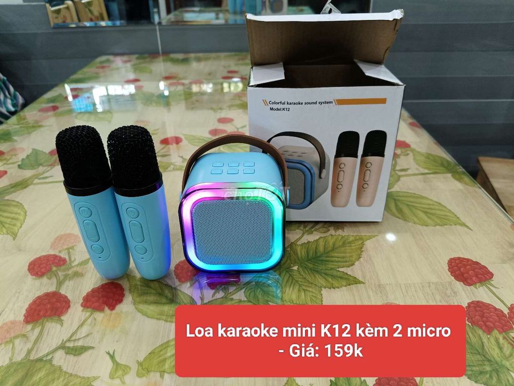 Loa karaoke mini kèm 2 micro