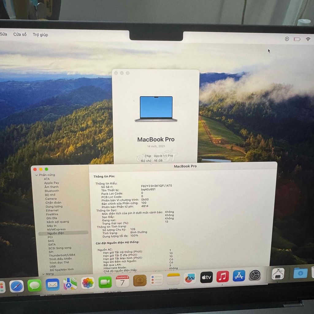 Macbook Pro M1 14” 16GB/512 pin100%bh3 tháng. Mua bán Laptop tại Quận 3 Tp Hồ Chí Minh được đăng bởi Phúc Nguyễn hình 1
