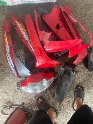 Mặt nạ Honda Wave ZX Đỏ