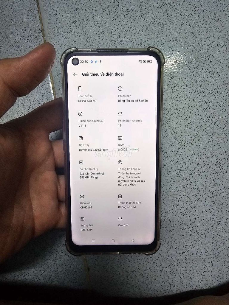 Oppo A73 5G 8/256G full chức năng gl giao lưu. Mua bán Điện thoại tại Quận Gò Vấp Tp Hồ Chí Minh được đăng bởi DN hình 1
