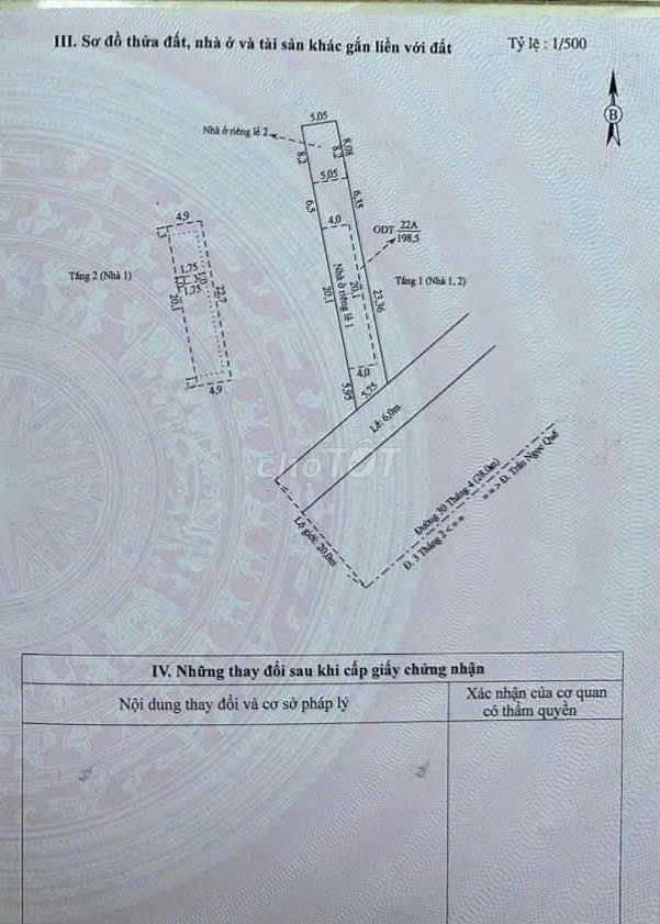 BÁN NHÀ MẶT TIỀN ĐƯỜNG 30/4, NHÀ CÁCH ĐƯỜNG TRẦN HOÀNG HOÀNG NA 40m