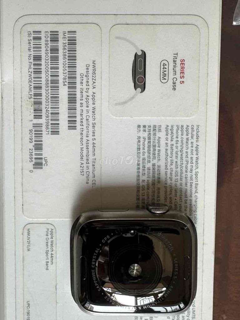 bán Apple watch Series 5, bản Titannium, Esim độc