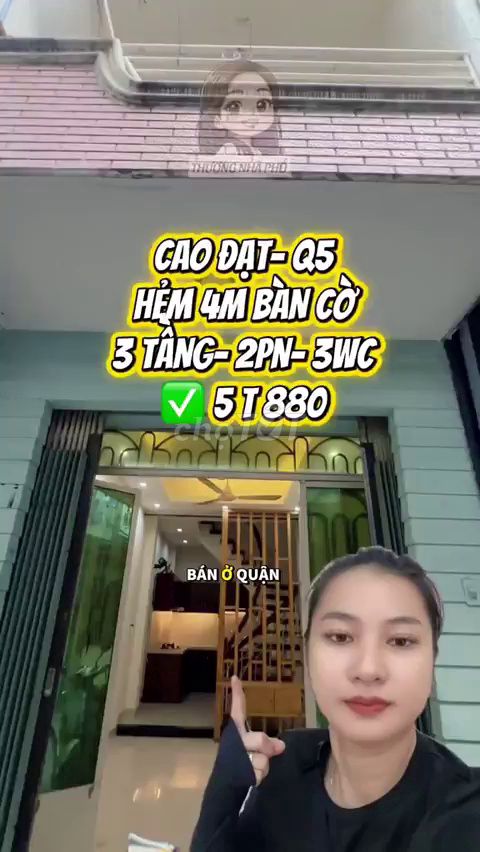 Bán nhà hẻm Cao Đạt, Quận 5, 5.88 Tỷ
