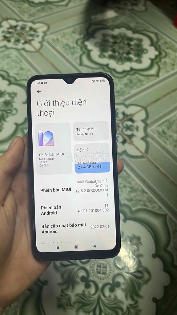 Xiaomi Redmi Note 8 64GB Xanh tím. Mua bán Điện thoại tại Quận Bình Thuỷ Cần Thơ được đăng bởi THANH TÚ hình 1