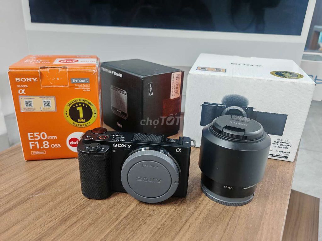 Máy ảnh Sony ZV-E10 + Lens 50mm F1.8 còn bh dài. Mua bán Máy ảnh, Máy quay tại Huyện Hoài Đức Hà Nội được đăng bởi phuong phuong hình 1