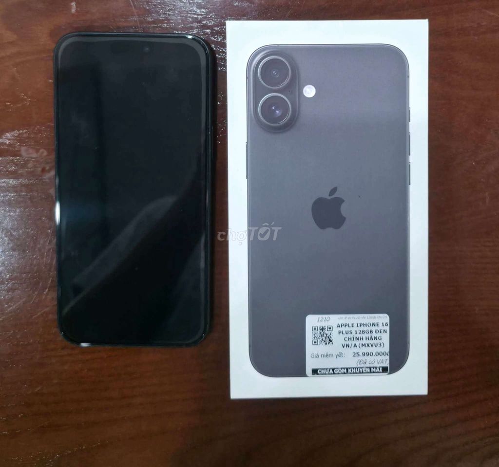 Apple iPhone 16 Plus 128GB VN Đen. Mua bán Điện thoại tại Quận Hoàng Mai Hà Nội được đăng bởi Quang hình 1