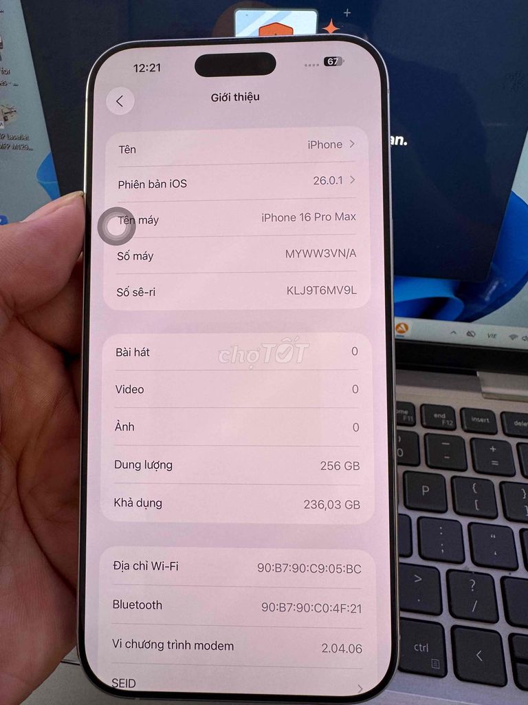 Apple iPhone 16 Pro Max 256GB Trắng 99%. Mua bán Điện thoại tại Quận 6 Tp Hồ Chí Minh được đăng bởi QUỐC THIÊN BÁN GÓP 0 ĐỒNG  hình 1
