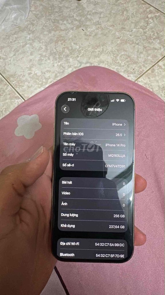 Apple iPhone 14 Pro 256GB Vàng Đã qua sử dụng. Mua bán Điện thoại tại Quận Tân Phú Tp Hồ Chí Minh được đăng bởi Tăng Ngọc Tuân hình 1