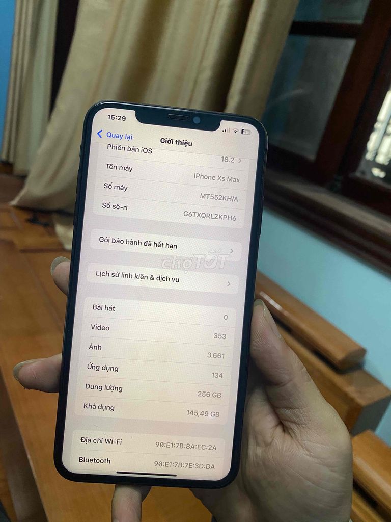 cần bán máy iphone xs max 256gb full quốc tế đẹp