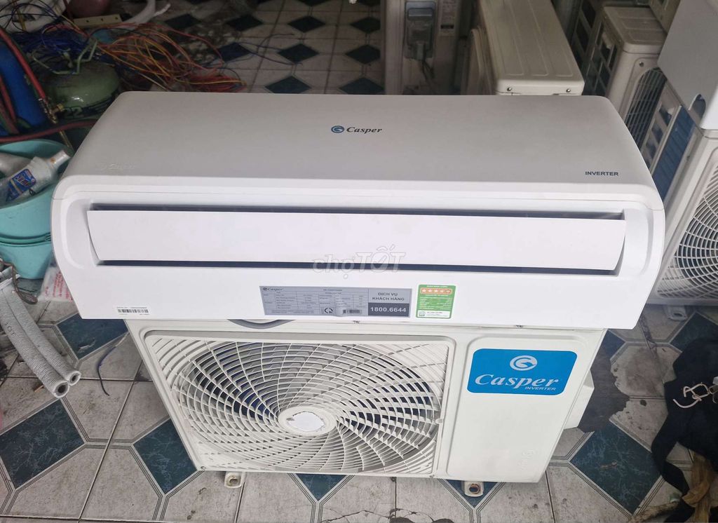 Máy lạnh casper 1,5hp inveter mới 90% bao lắp đặtt