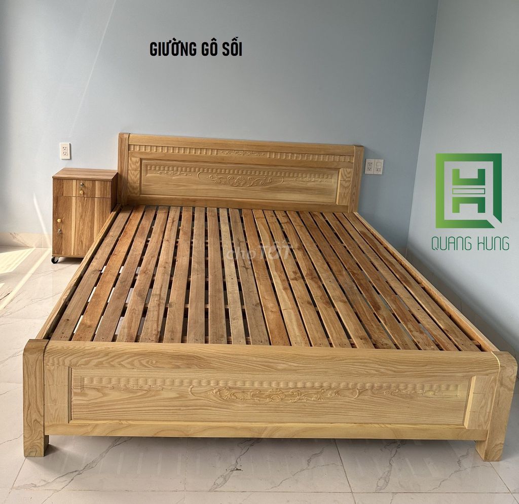 GIƯỜNG GỖ SỒI=GIƯỜNG GỖ_GIƯỜNG GỖ$GIƯỜNG GỖ SỒI$$$. Mua bán Giường, chăn ga gối nệm tại Quận 6 Tp Hồ Chí Minh được đăng bởi NỘI THẤT NHÀ XINH hình 1