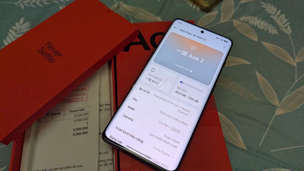 OnePlus Ace 2 Đen 256GB Đã qua sử dụng. Mua bán Điện thoại tại Quận Tây Hồ Hà Nội được đăng bởi Vô Tâm  hình 1