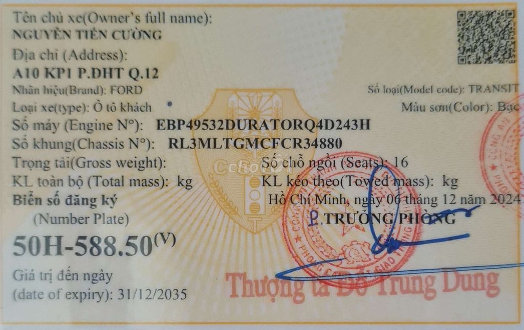 Transit 2015 Chính chủ mua mới  - 220000 km. Mua bán Ô tô tại Quận Gò Vấp Tp Hồ Chí Minh được đăng bởi Phúc Siu hình 8