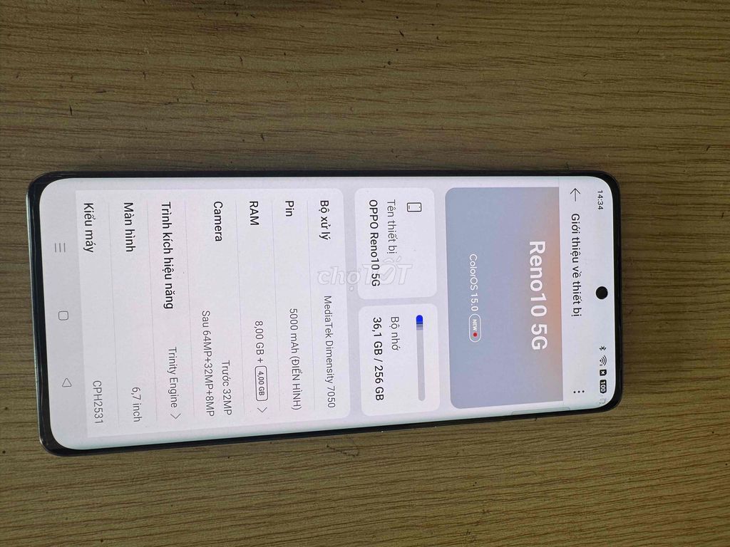 Oppo Reno10 5G 8GB/256GB Đen 99%. Mua bán Điện thoại tại Thành phố Dĩ An Bình Dương được đăng bởi Hoàng Quân Phát hình 1