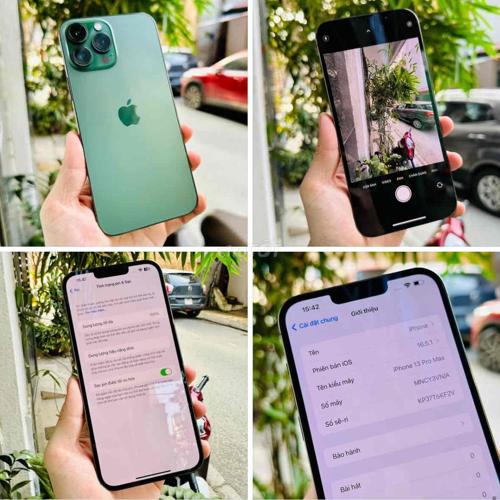 iPhone 13 Pro Max 256G GREEN FULLBOX APPLE 04/2024. Mua bán Điện thoại tại Quận Thanh Xuân Hà Nội được đăng bởi Nguyễn Huy Dũng hình 1