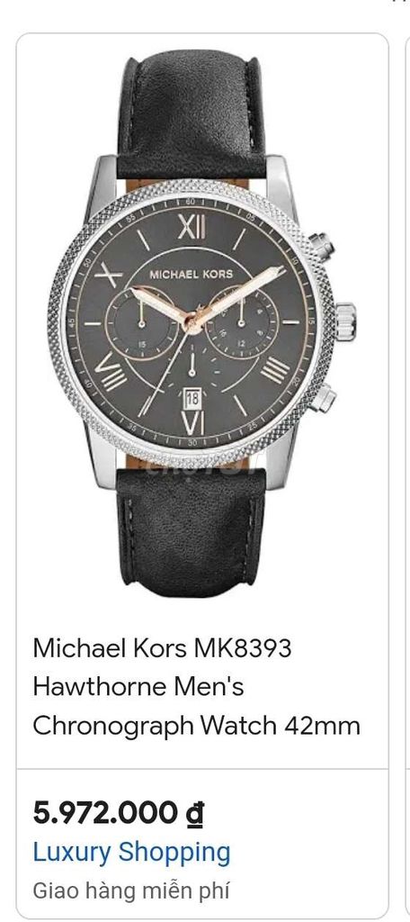 Đồng hồ nam Michael Kors chính hãng bh 10 tháng.