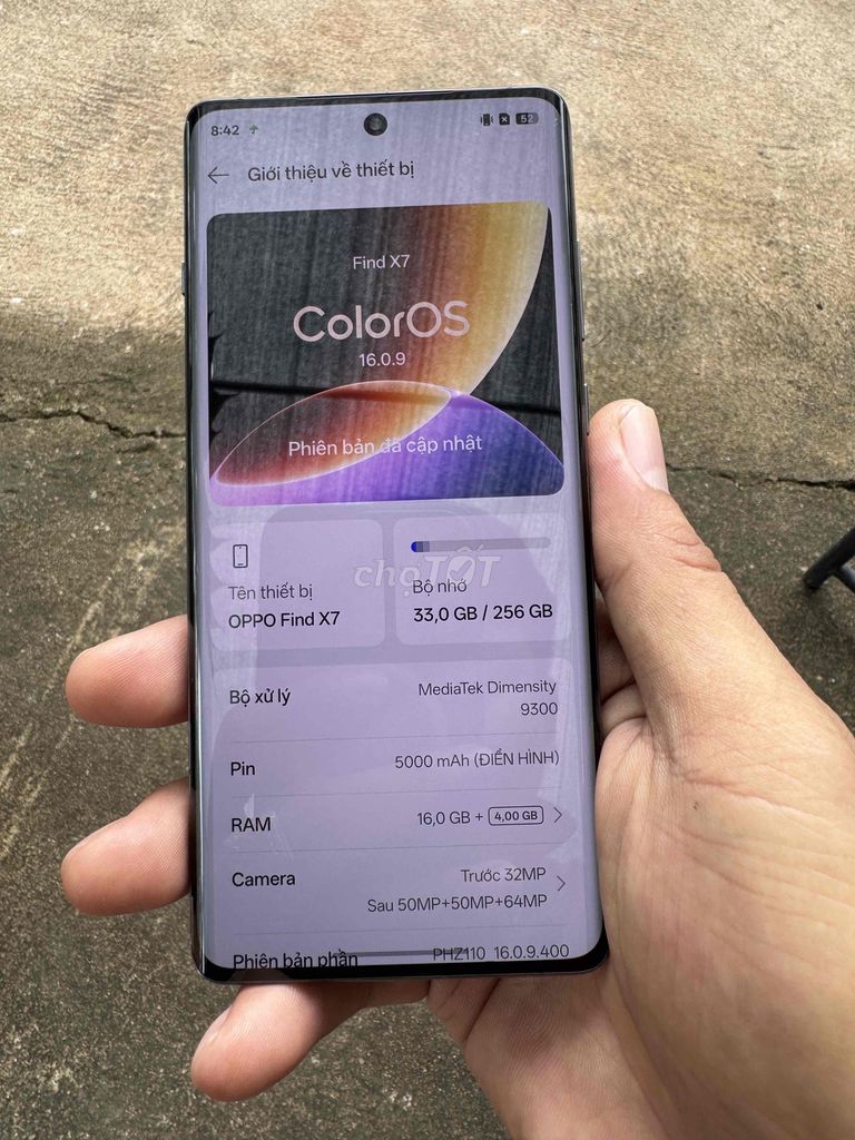 Oppo Find X7 256GB Đen Dimensity 9300 cam zôm 100x. Mua bán Điện thoại tại Huyện Châu Thành Bến Tre được đăng bởi Từ Văn Thanh hình 1