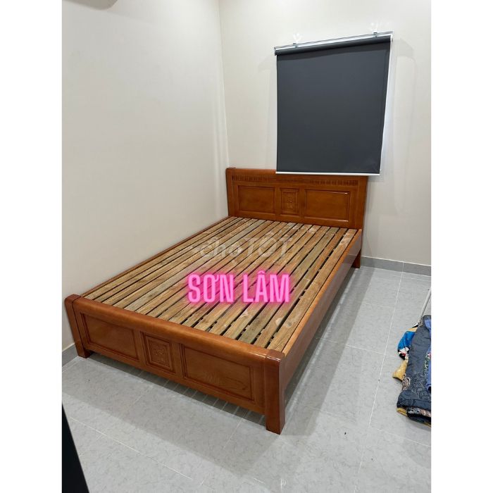 giường ngủ gỗ chuẩn sồi - giường ngủ ráp tại gia