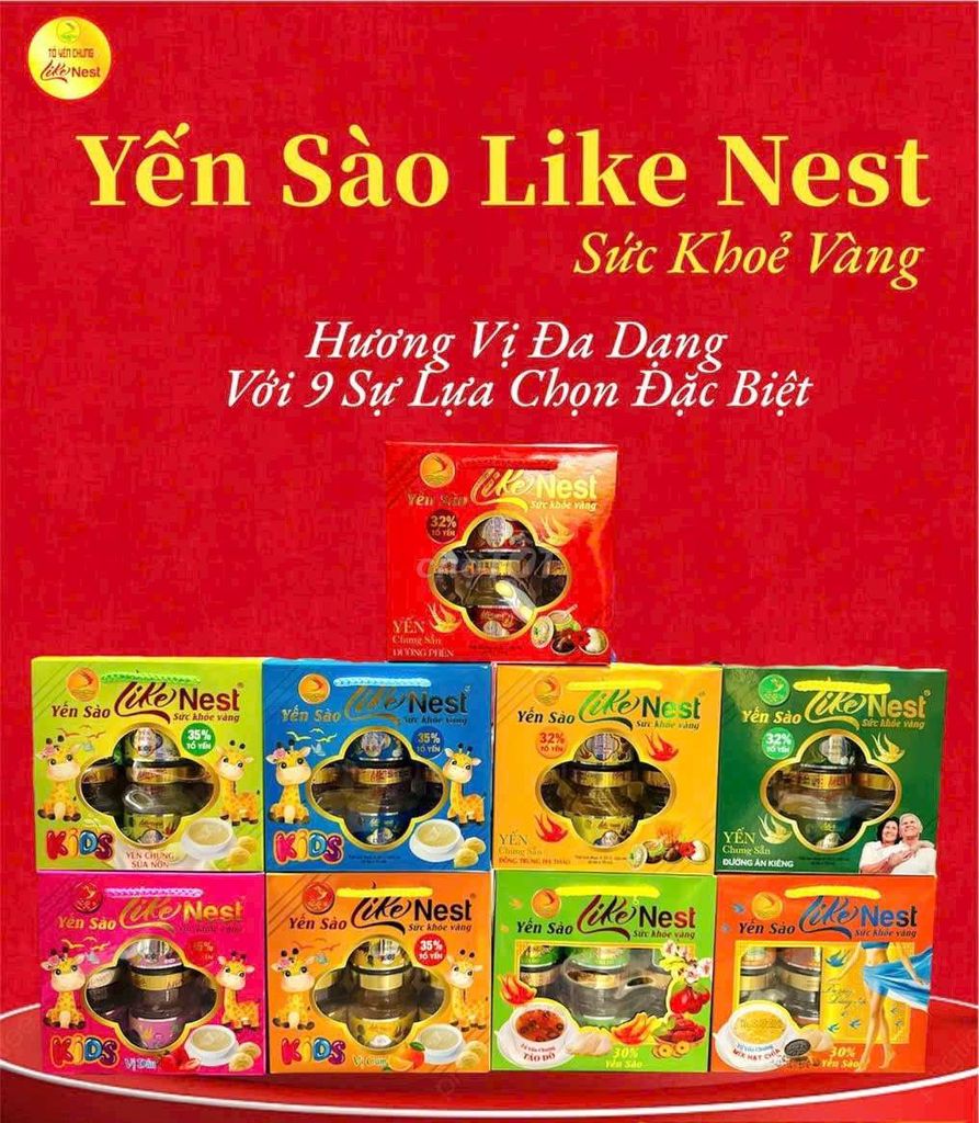 Yến sào Like nest top 10 Việt Nam hũ 35% 70ml