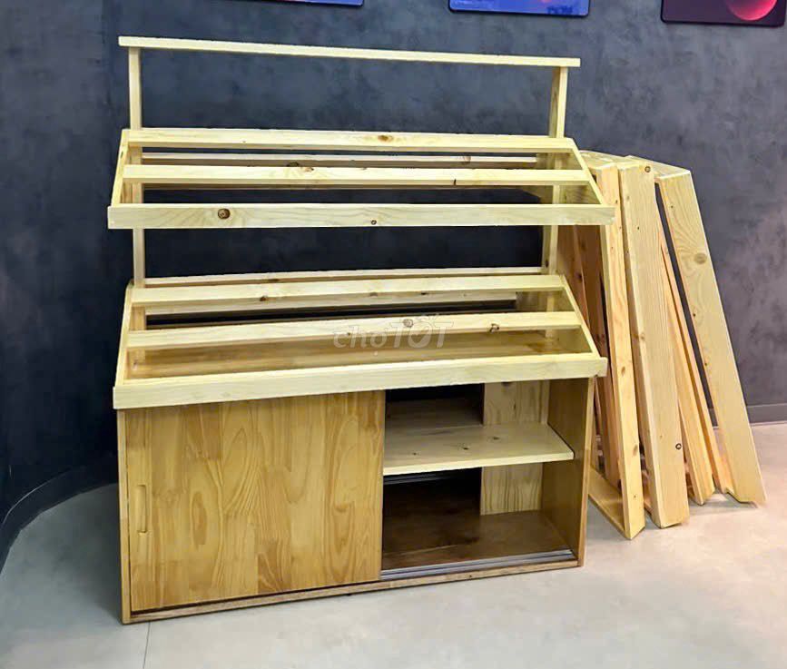 Kệ gỗ thông 2 tầng Vàng gỗ 700x1200x1100. Mua bán Tủ, kệ gia đình tại Quận 10 Tp Hồ Chí Minh được đăng bởi Trọng Nguyễn hình 1