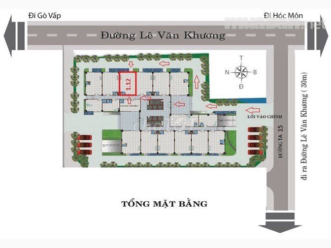 Bán shophouse đẹp tại Võ Đình Apartment, Lê Văn Khương, 115m2, 3,5 tỷ