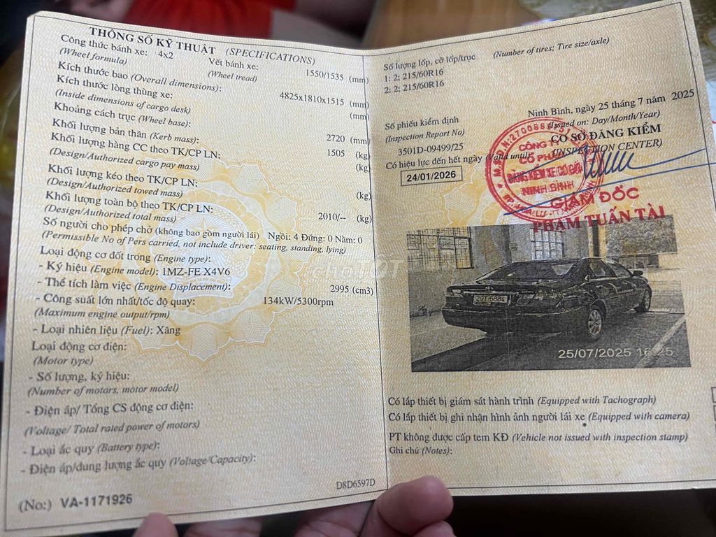 Toyota Camry 2003 3.0V 2003  - 156567 km. Mua bán Ô tô tại Thành phố Tam Điệp Ninh Bình được đăng bởi Dương thế hoàng hình 18