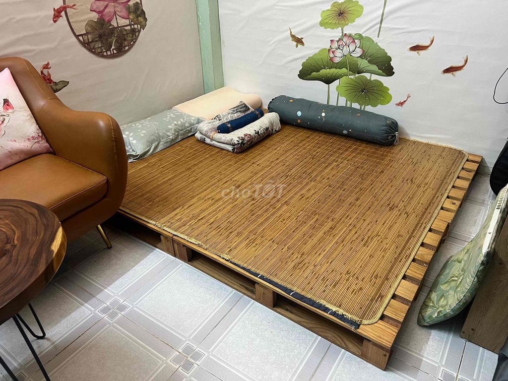 Giường Palet chiếu trúc. Mua bán Giường, chăn ga gối nệm tại Thành phố Thủ Đức Tp Hồ Chí Minh được đăng bởi Eric Phạm hình 1