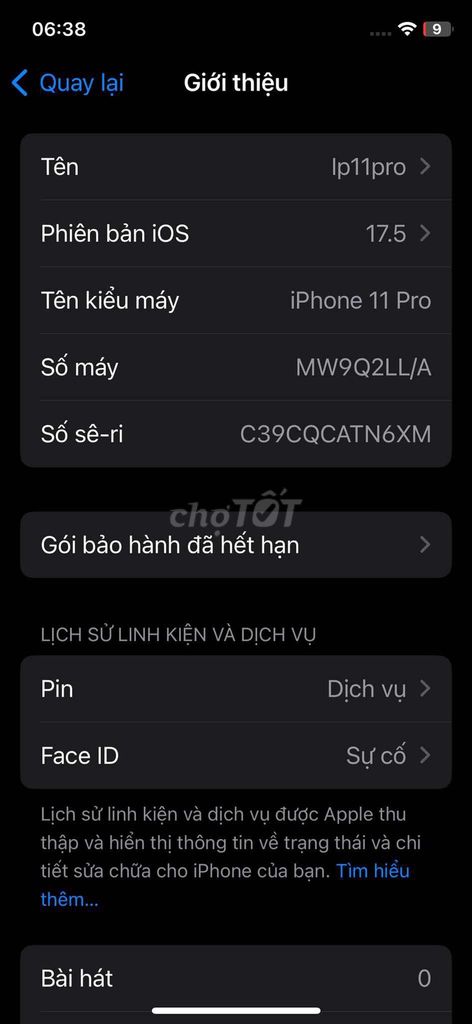 Iphone 11 pro mất face