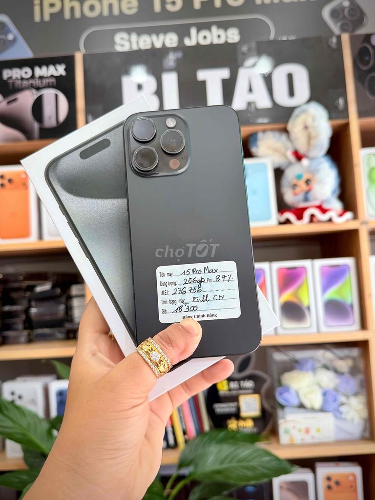 Apple iPhone 15ProMax 256GB Đen P87. Mua bán Điện thoại tại Thành phố Long Xuyên An Giang được đăng bởi Bi Táo Store hình 1