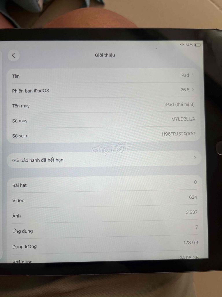 Apple iPad Gen 8 Wifi 128GB Xám. Mua bán Máy tính bảng tại Quận Tân Phú Tp Hồ Chí Minh được đăng bởi Ngọc Nguyễn Huy hình 1