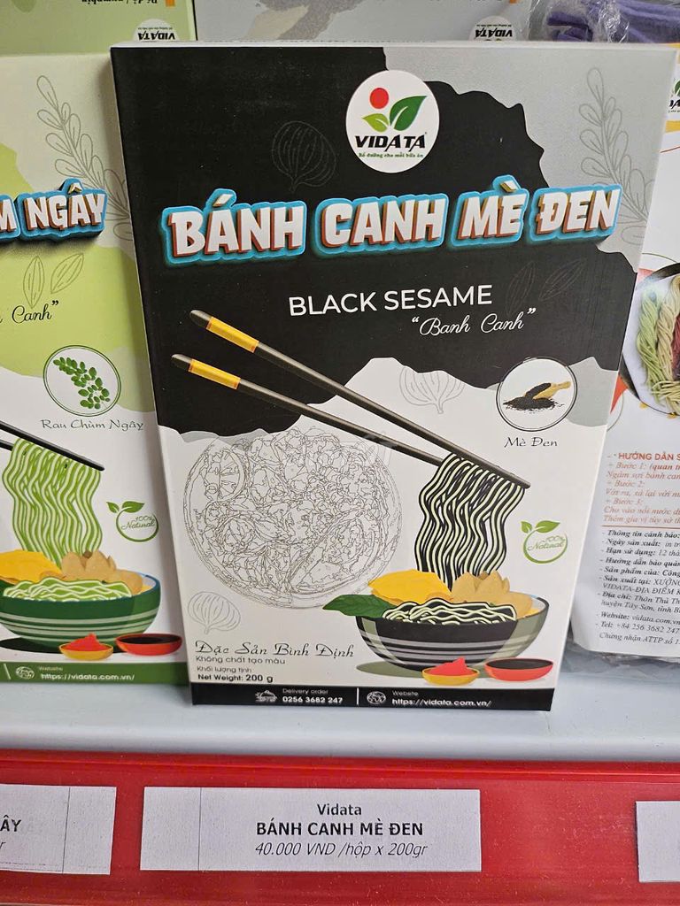 Bánh canh mè đen Vidata hộp 200g