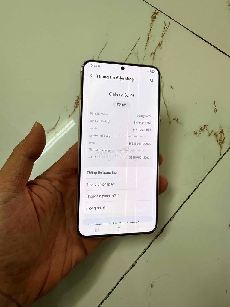 Samsung Galaxy S22plus bản Viêt đẹp như mới kẻ màn. Mua bán Điện thoại tại Quận Hà Đông Hà Nội được đăng bởi Mạnh Mobile hình 1