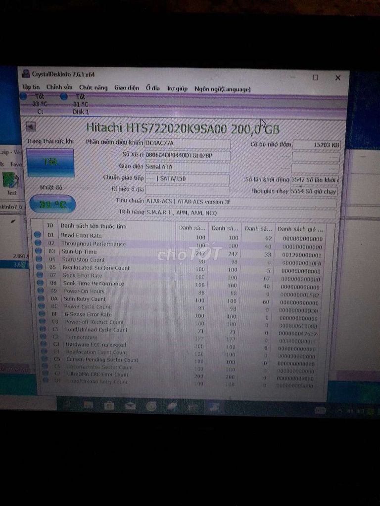 Ổ cứng HDD Hitachi HTS722020K9SA00. Mua bán Linh kiện (RAM, Card...) tại Quận Thanh Xuân Hà Nội được đăng bởi VICTORIAL hình 1