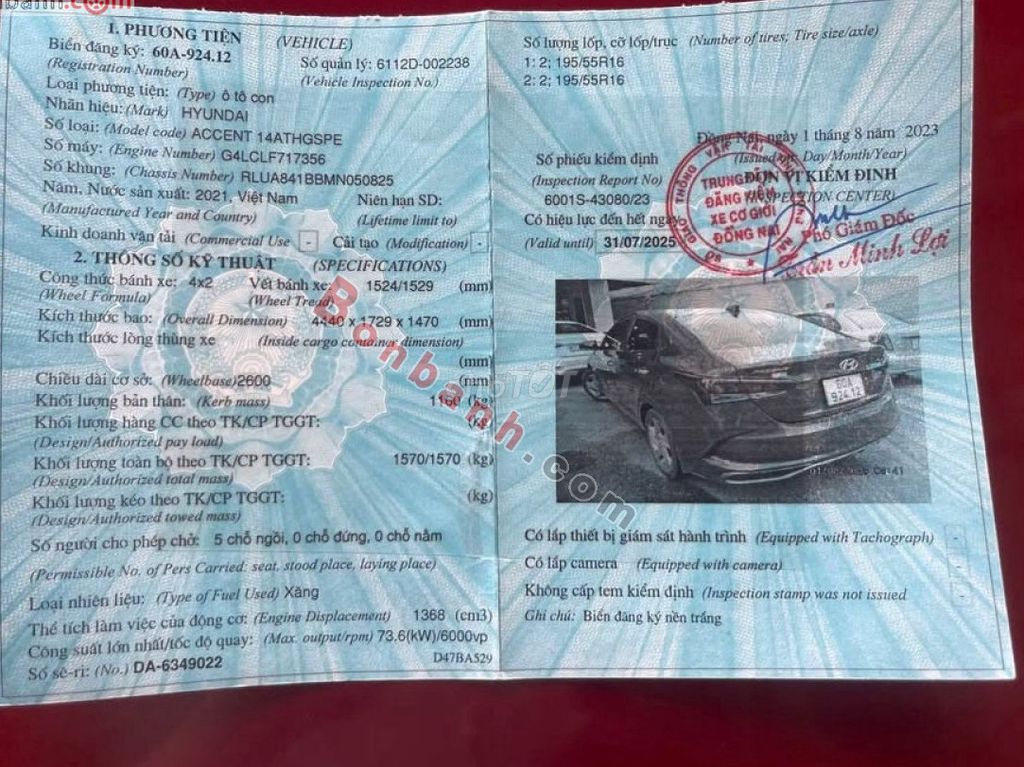 Accent 1.4 AT Đặc Biệt 2021 – Xe đẹp, chính chủ. Mua bán Ô tô tại Thành phố Buôn Ma Thuột Đắk Lắk được đăng bởi Minh Sơn hình 3