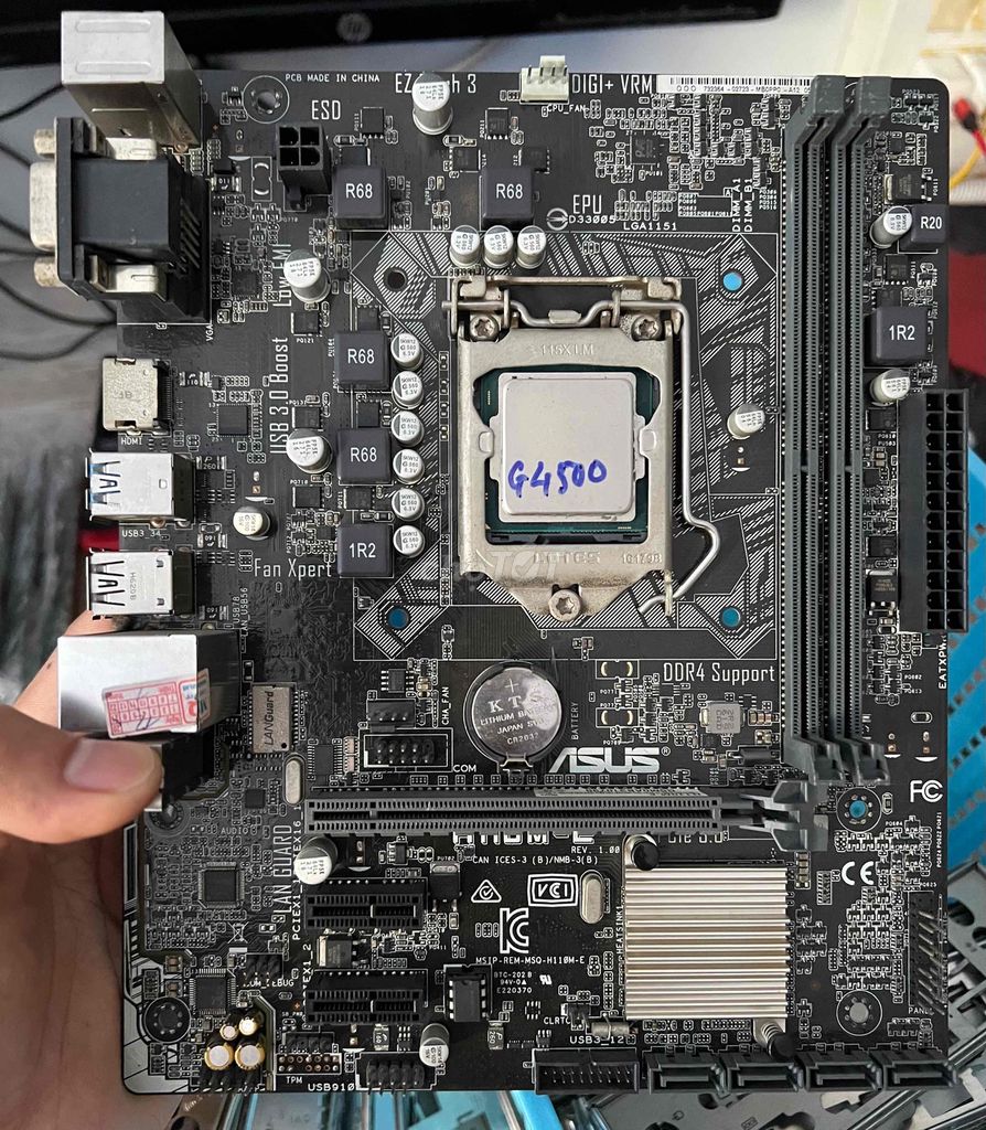 Mainboard Asus H110 LGA 1151 DDR4 G4500. Mua bán Linh kiện (RAM, Card...) tại Thành phố Cà Mau Cà Mau được đăng bởi UYVU PC hình 1