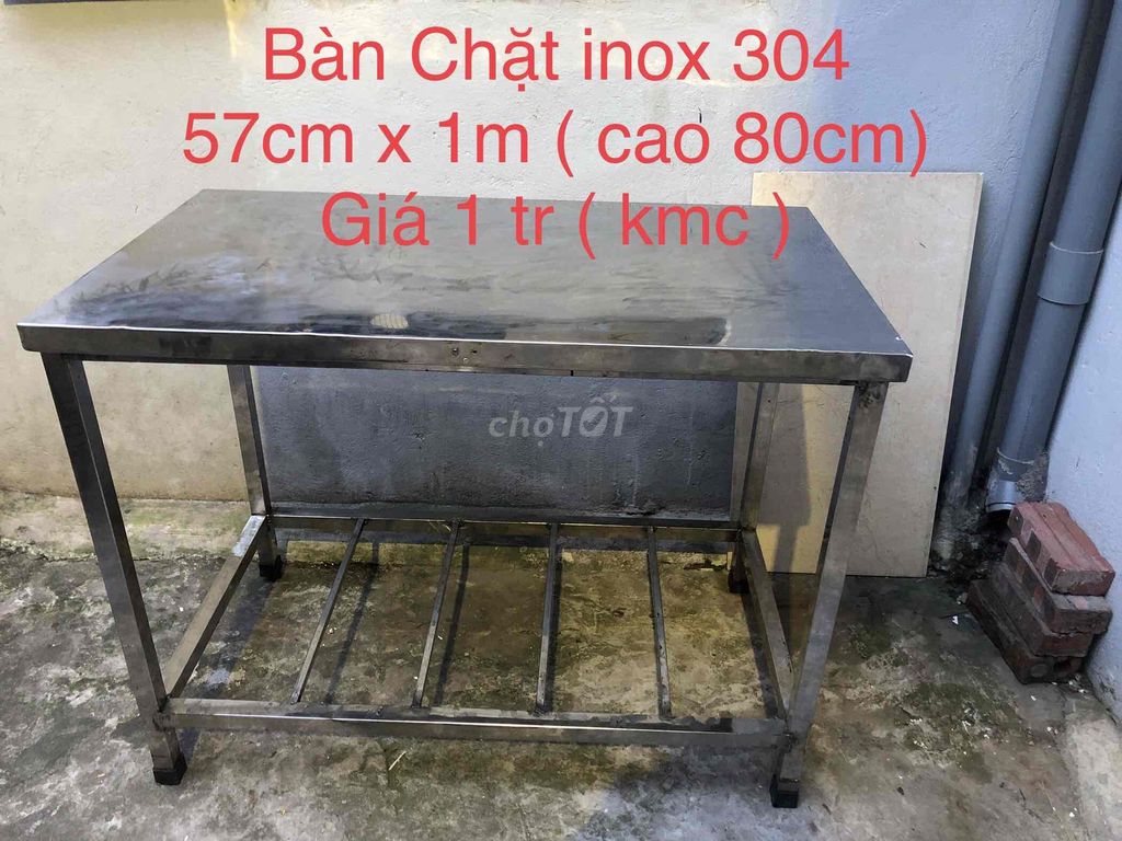 Bàn chặt Inox 304 100x57x80cm. Mua bán Dụng cụ nhà bếp tại Quận Ngô Quyền Hải Phòng được đăng bởi Quang Đông hình 1
