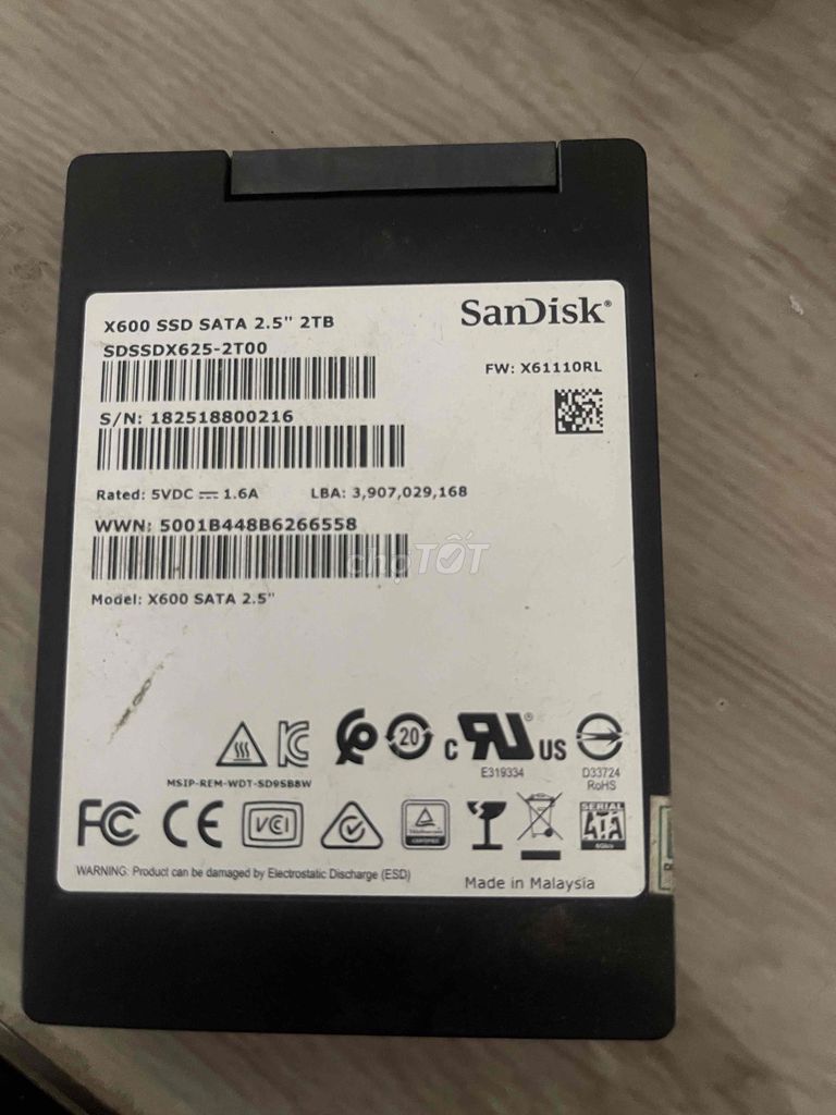 Ổ cứng SSD SanDisk X600 SATA 2.5. Mua bán Linh kiện (RAM, Card...) tại Huyện Mê Linh Hà Nội được đăng bởi giá kệ để hàng hình 1