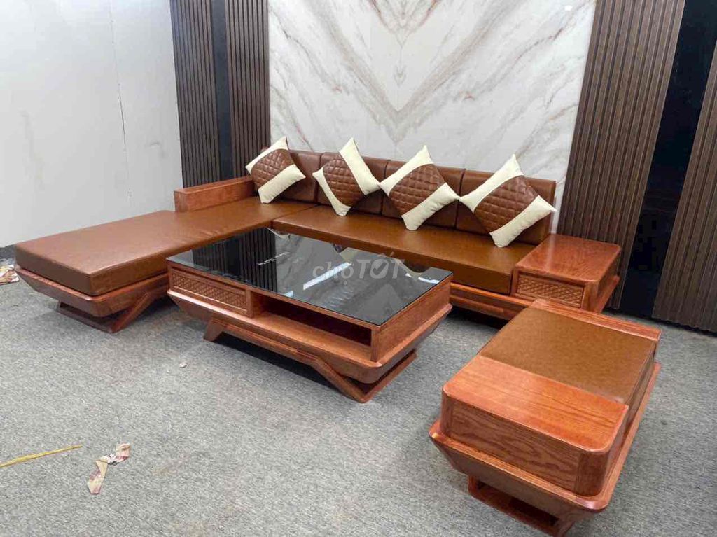 Bộ Sofa Gỗ Kèm Đệm. Mua bán Bàn ghế tại Huyện Thạch Thất Hà Nội được đăng bởi Nội Thất Tùng Mai hình 1