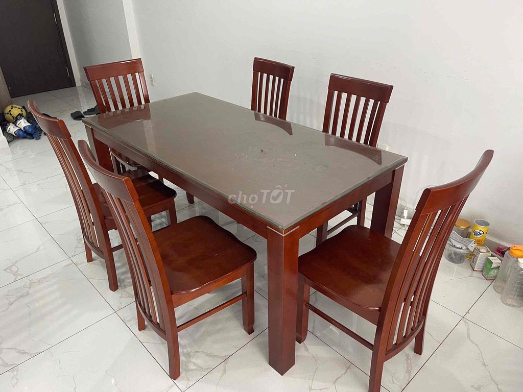 bộ bàn ăn 6 ghế đẹp. Mua bán Bàn ghế tại Quận 12 Tp Hồ Chí Minh được đăng bởi Tường Vy hình 1
